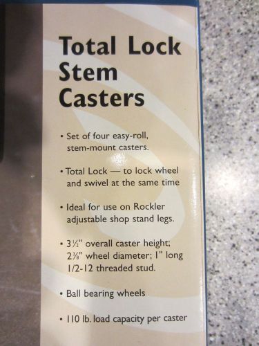 Rockler total lock stem casters for sale
