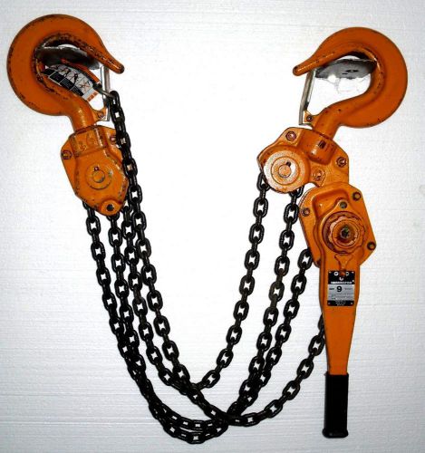 Harrington lb090 l4-235 9 ton lever operated manual chain hoist hand 10&#039; lift for sale