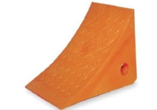 Vestil urethane wheel chocks bright orange for added safety 8&#034; x 8&#034; x 11&#039; for sale