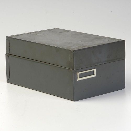 Vtg 60s artsteel co steel card index box case cabinet industrial office shop for sale