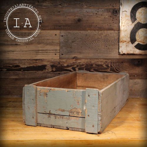 Vintage Industrial Rockford Screw Products Crate Bin Display Box Machine Age