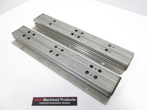 Pair of 12&#034; stainless ball bearing drawer slides, 25&#034; open for sale