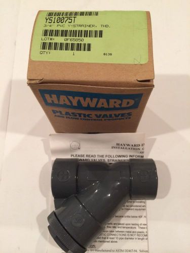 Hayward ys10075t 3/4&#034; pvc y-strainer threaded new in box for sale