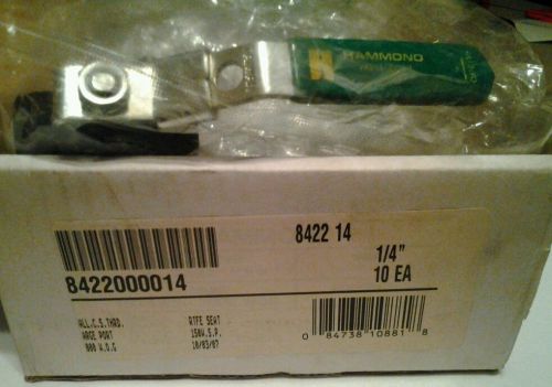 Hammond  8422 14 1/4&#034; ball valve 150 wsp 2000 wog (lot of 10)- nib for sale