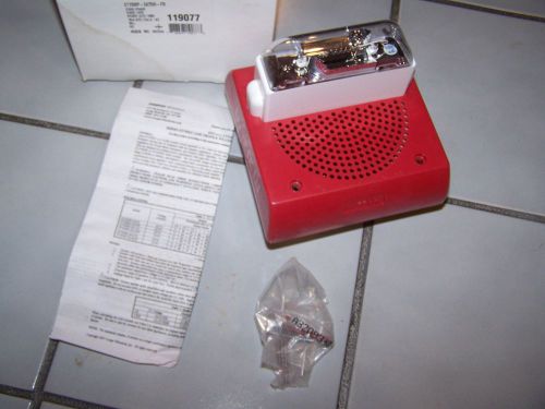 Wheelock Strobe &amp; Speaker For Fire Protection Svc P/N ET-70WP-2475W-FR 24VDC NIB
