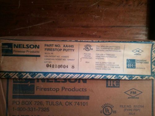 Nelson Firestop Products AA-445 Firestop Putty Lot of 10 bars (1 box)