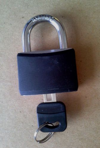 Hardened 40 mm lock  black, 1 key for sale