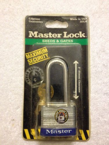 Master Lock 1-9/16 in. Laminated Steel Body Padlock with 2 in. Shackle-3DLH