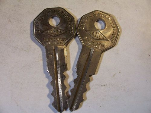 2 BASCO  BRIGGS &amp; STRATTON  NOS  #11  CHEVROLE 1934   KEY BLANK  UNCUT