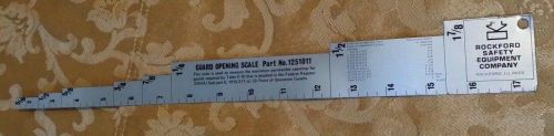 Rockford Safety Industrial Machinery Guard Opening Scale Part#1251011