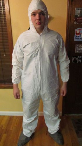 Lakeland economy sms_white coveralls_booty&#039;s_hood_size 4xl_lot of 8 for sale