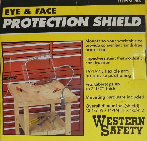 Eye &amp; Face Shield Western Safety Protection workbench mount goose neck # 90958
