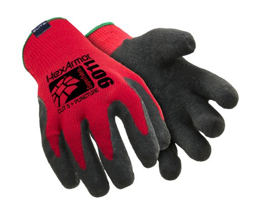 Hexarmor elite 9000 series 9011 cut resistant gloves, red/black, l for sale