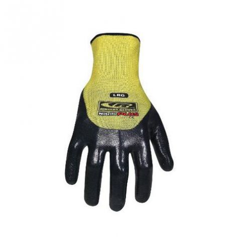 Ringers Gloves 023-10 Nitrile Plus 3/4-Dip Glove, Yellow, Large