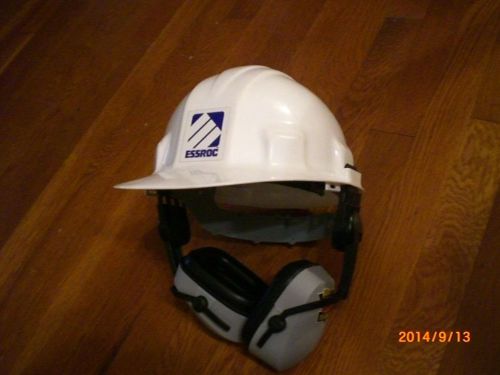 Safety cap apex, class a,b,c with bilsom 700 series ear muffs,bump cap is clean for sale