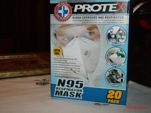 Respirator-Mask Protex N95 (20 pak) FREE Shipping &amp; FREE Bonus Card!
