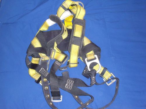 Msa 10072852 workman vest style full body harness xl yellow/black 400lb capacity for sale