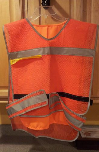 Breaux adult  High Visibility Vest orange adjustable