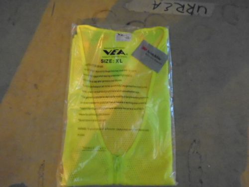 Vea vea503x xl safety vest lime color new in package lot of 3 free ship in usa for sale