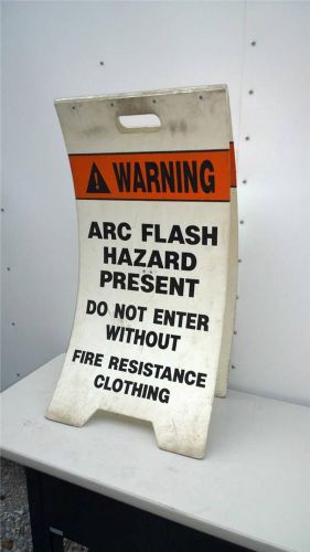 Danger warning arc flash hazard present sign hard plastic do not enter posting for sale