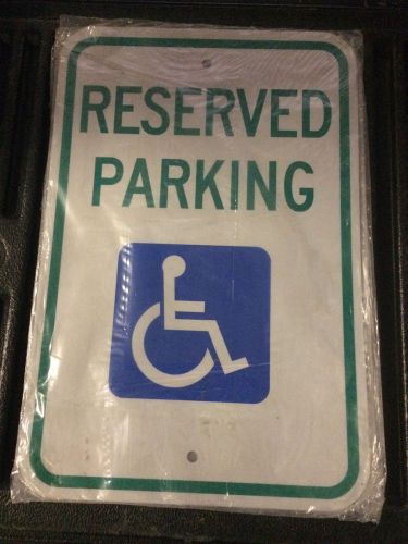 3 Parking Signs, 18 x 12In, GRN and BL/WHT BRADY