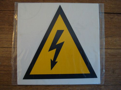 ELECTRICAL / SHOCK HAZARD - Self-Adhesive Vinyl Triangle Safety Sign - 5 in tall
