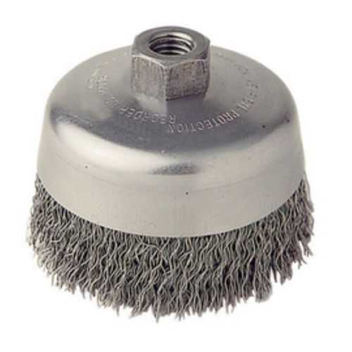 Radnor 64000306 carbon steel crimped wire cup brush 6&#034;x5/8&#034;-11 for sale