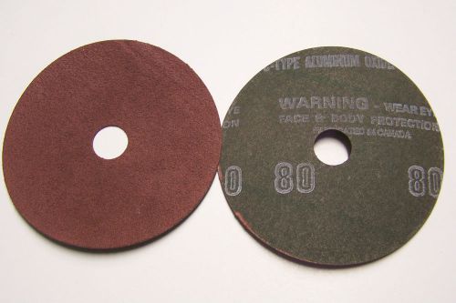 6pc 4&#034;x5/8&#034; 80 Grit Fiber Disk Sanding Disks 6  Aluminum Oxide Grinding Disks