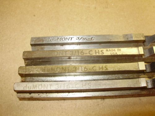 Dumont 3/16 c keyway broach standard machinist tool cutting 22207 for sale