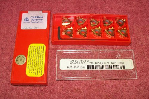 CARMEX   CARBIDE  INSERTS   16IR AG60    GRADE  MXC    PACK OF 10