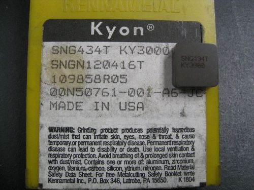 SNG434T KY3000 KENNAMETAL CERAMIC INSERTS