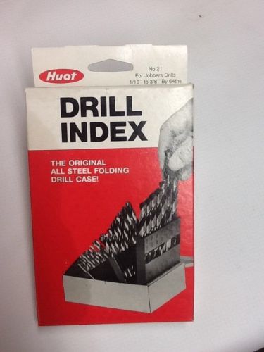 Huot Drill Index  #21 for jobbers Drills. 1/16 to 3/8 by 64ths