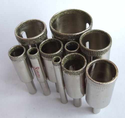 10PCS Diamond coated GLASS DRILL for MARBLE HOLE CORE DRILL BIT Bits