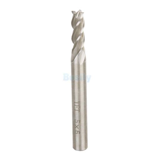 HSS 4-Flute Dia. 5mm End Mill Milling Cutter 50 High Speed Steel Grinding Tool