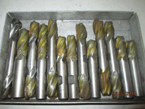 MACHINIST LATHE MILL Lot of Machinist Wax Covered End Mills Cutters