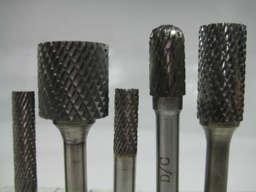 Lot ( 5 ) new usa carbide burs deburring aluminum rotary burr countersink tools for sale