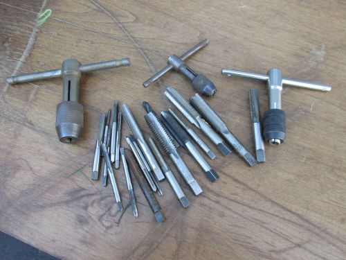 Lot of hand tap &amp; 3 wrenches tap good condition more than 20 pcs for sale