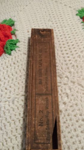 BAY STATE TAP $ DIE CO N0. 2 TAP WRENCH WITH WOODEN BOX