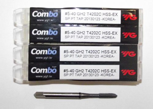 5pc 5-40 YG1 Combo Tap Spiral Point Taps for Multi-Purpose Coated