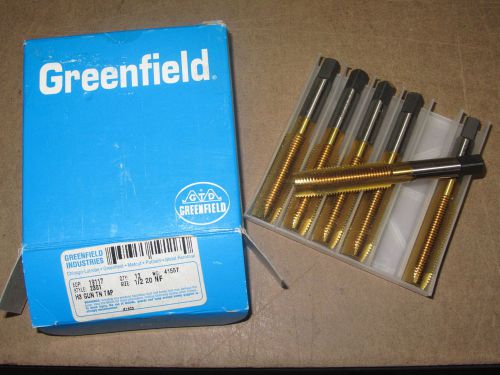6 greenfield 1/2&#034;-20 nf h3 gun tin coated spiral point  3 flutes taps edp 19117 for sale