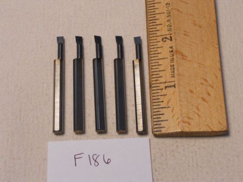 5 USED SOLID CARBIDE BORING BARS. 3/16&#034; SHANK. MICRO 100 STYLE. B-140500 (F186}