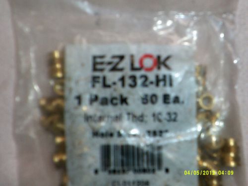 E-Z LOK Threaded Brass Inserts for Plastics.50 Pieces 10-32 Threads