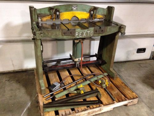 Pexto 137k stomp shear 36&#034; air powered back gage front arms hvac sheet metal for sale