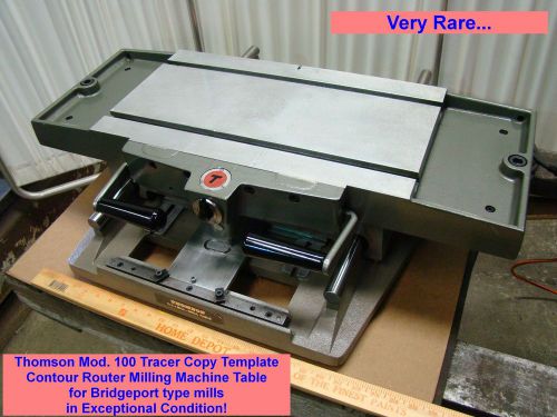 Thomson 100 tracer copy template contour router milling machine table bridgeport for sale