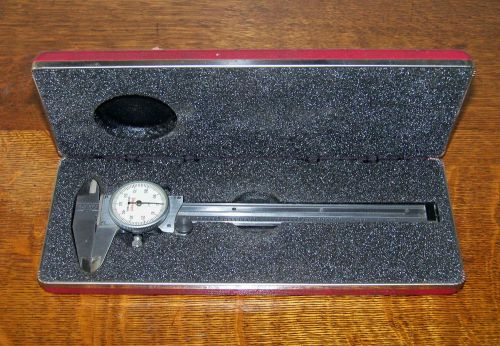 Vintage L.S.STARRETT CO. No.120 6&#034; .001&#034; Dial Caliper Micrometer w/Hard Case USA