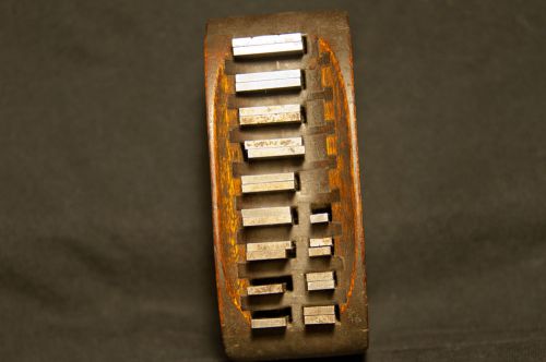 Vintage Gage Blocks 23 Pieces - Machinist Gage Blocks Wood Holder Measuring Tool