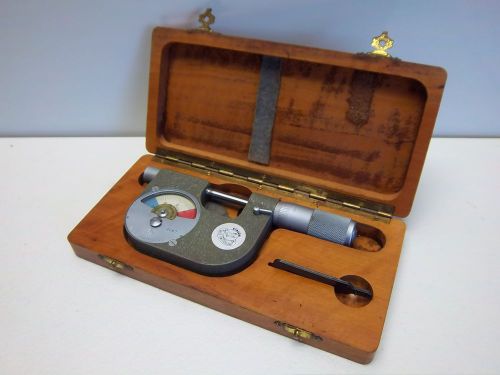 USED ETALON DIAL INDICATING MICROMETER 0-1&#034; WITH CASE