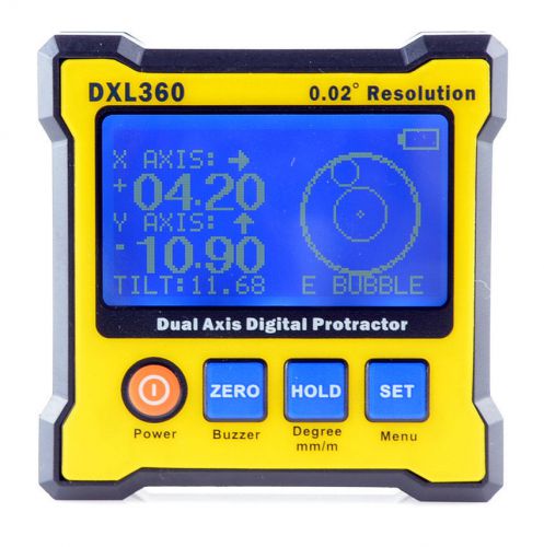 Dual axis angle sensor meter dxl360 digital protractor inclinometer level box for sale