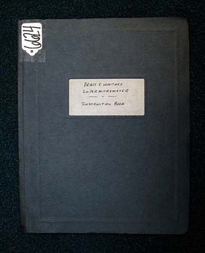 Pratt &amp; Whitney Instruction Book for Supermicrometer (Inv.18001)