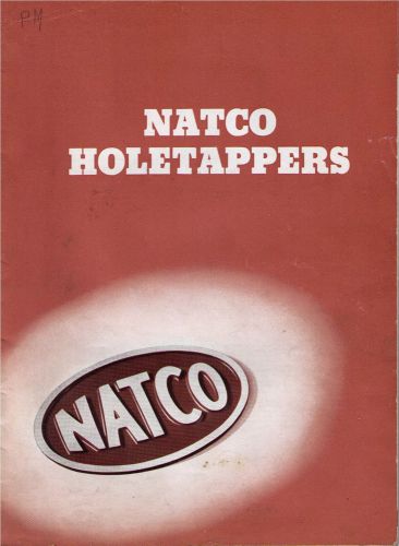 NATCO Holetappers Tapping Machines Catalog No. 523